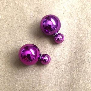 Two size ball stud earrings